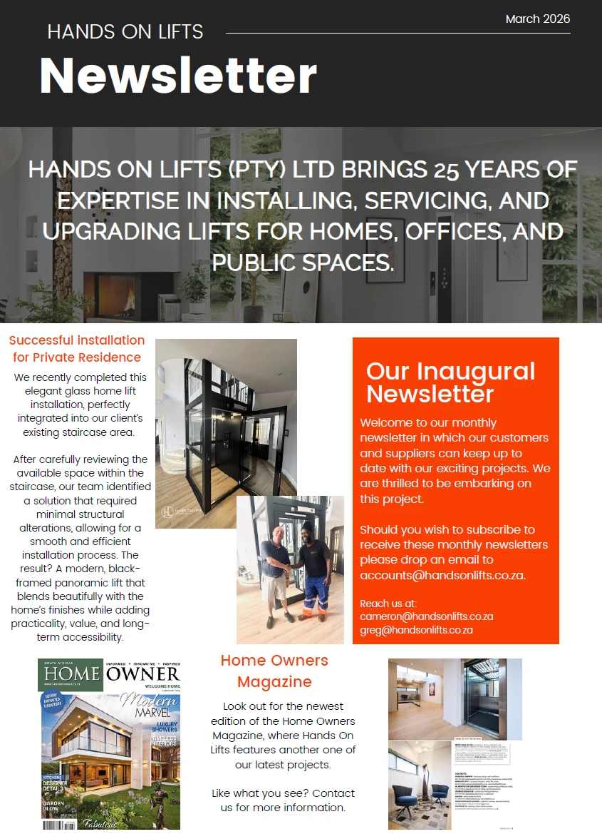 Hands on Lifts March 2026 Newsletter